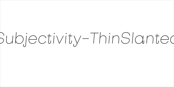 Subjectivity-ThinSlanted Logo
