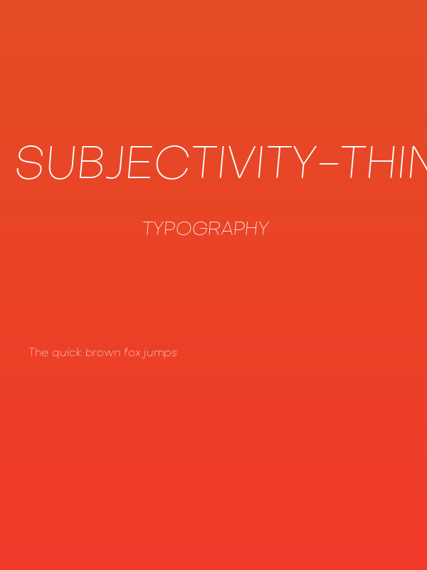 Subjectivity-ThinSlanted Poster