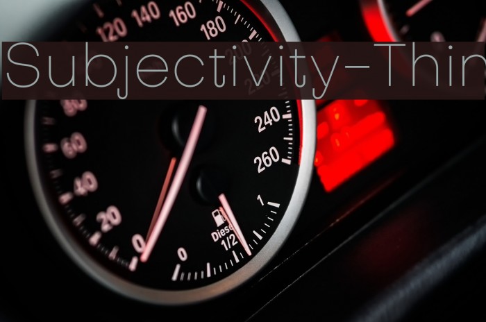 Subjectivity-Thin Font examples