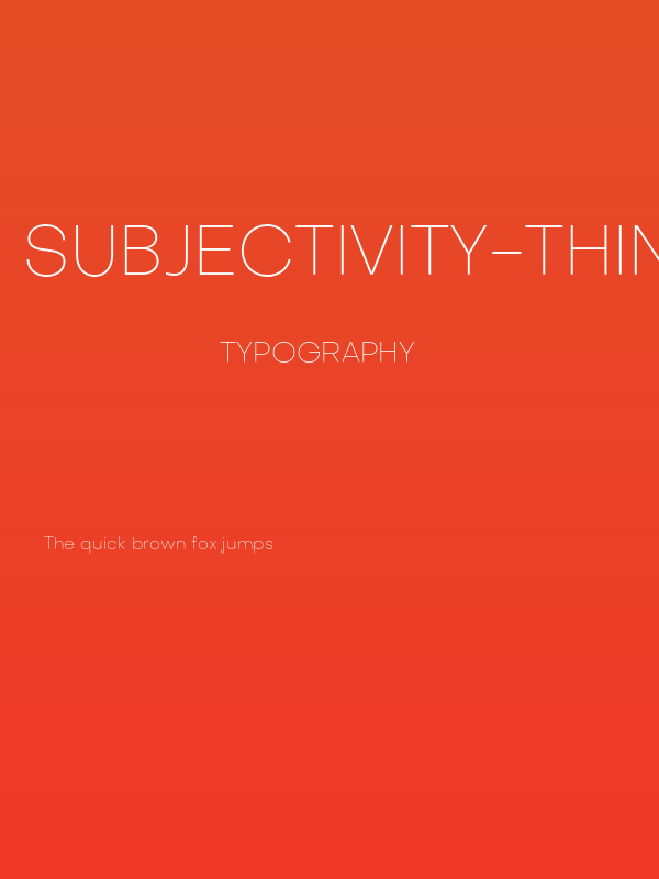 Subjectivity-Thin Poster