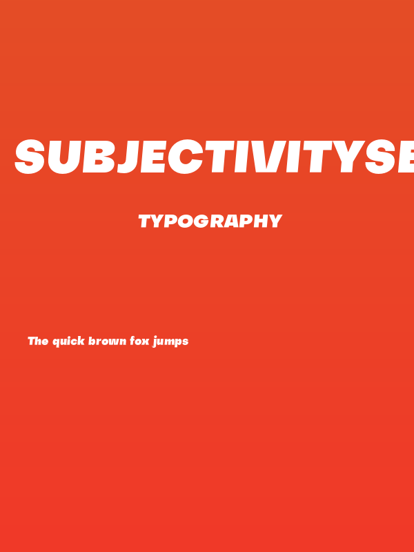 SubjectivitySerif-BlackSlant Poster