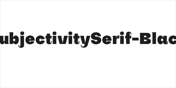 SubjectivitySerif-Black Logo