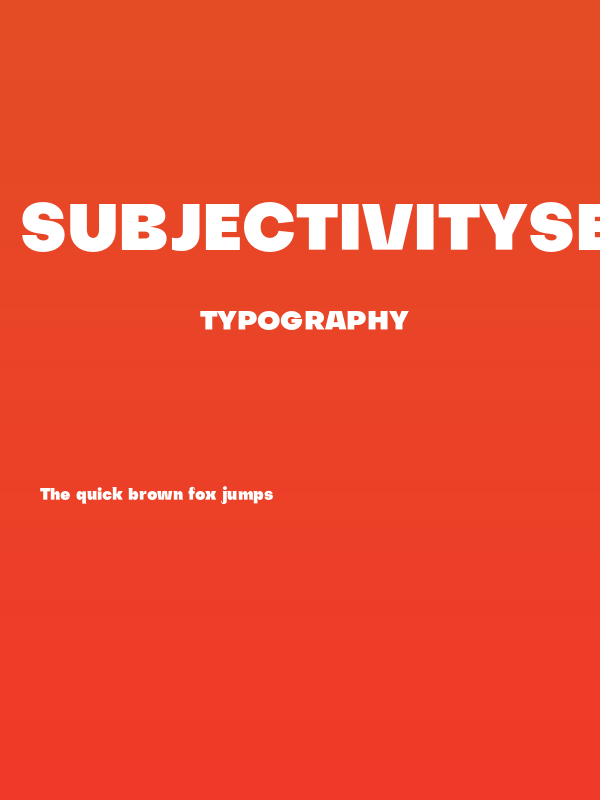 SubjectivitySerif-Black Poster