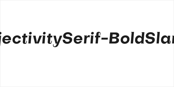 SubjectivitySerif-BoldSlanted Logo