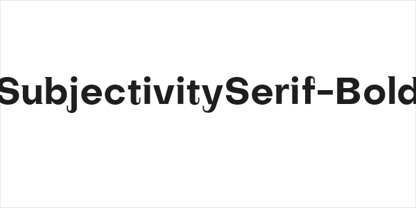 SubjectivitySerif-Bold Logo