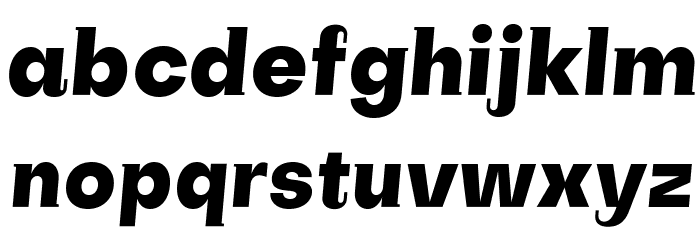 SubjectivitySerif-ExtraBoldSlanted Font LOWERCASE