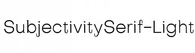 SubjectivitySerif-Light  नि: शुल्क फ़ॉन्ट्स डाउनलोड