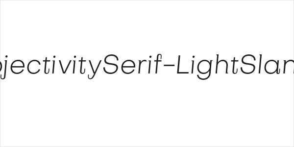 SubjectivitySerif-LightSlanted Logo
