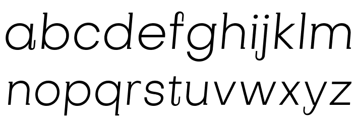 SubjectivitySerif-LightSlanted Font LOWERCASE