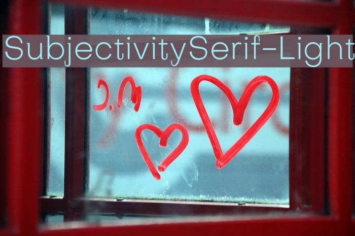 SubjectivitySerif-Light Font examples