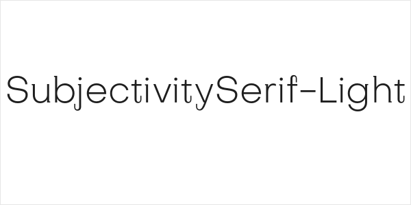 SubjectivitySerif-Light Logo