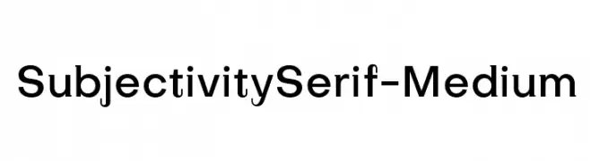 SubjectivitySerif-Medium  font caratteri gratis