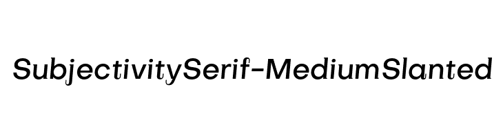 SubjectivitySerif-MediumSlanted  لخطوط تنزيل