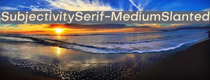 SubjectivitySerif-MediumSlanted Font examples