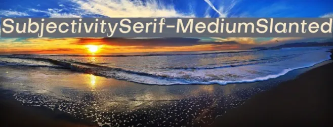 SubjectivitySerif-MediumSlanted Example 1