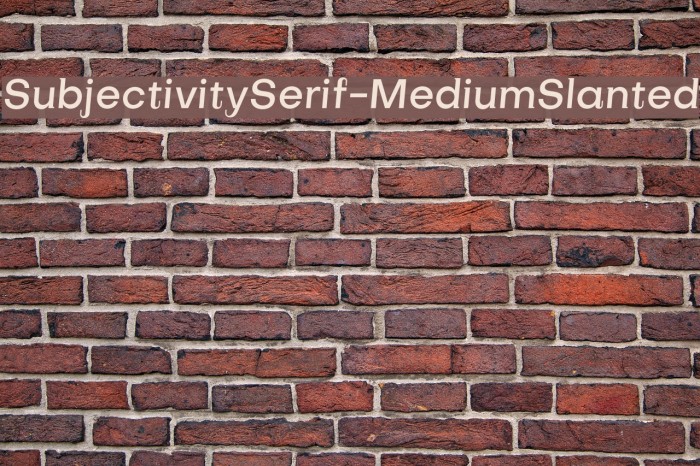 SubjectivitySerif-MediumSlanted Font examples