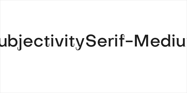 SubjectivitySerif-Medium Logo