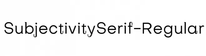 SubjectivitySerif-Regular  Fuentes Gratis Descargar