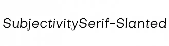 SubjectivitySerif-Slanted  baixar fontes gratis