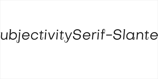 SubjectivitySerif-Slanted Logo