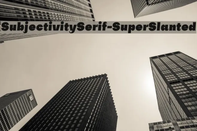 SubjectivitySerif-SuperSlanted Example 3