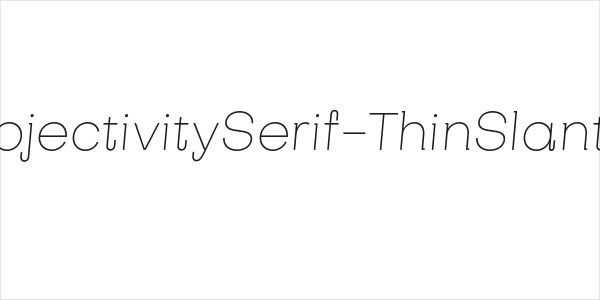 SubjectivitySerif-ThinSlanted Logo