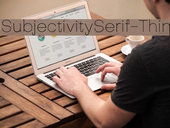 SubjectivitySerif-Thin Font examples