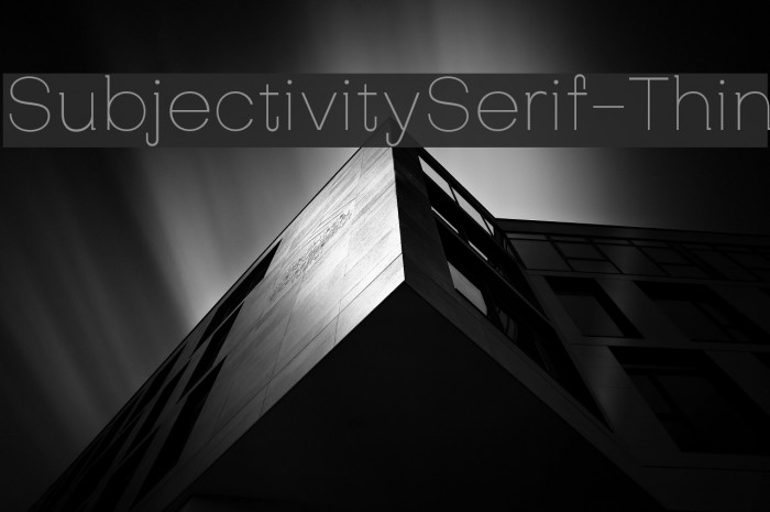 SubjectivitySerif-Thin Font examples