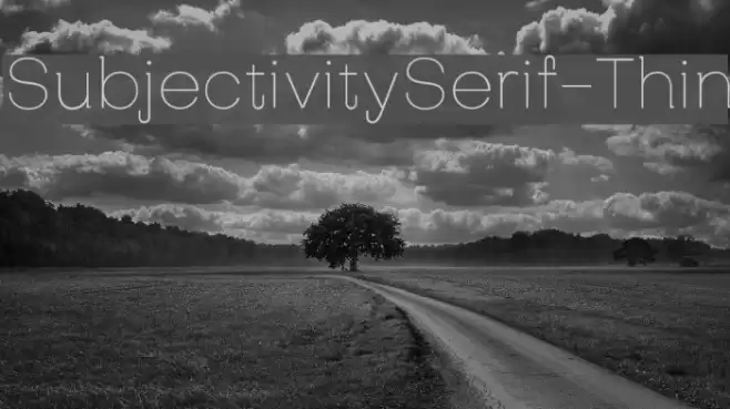 SubjectivitySerif-Thin Schriftart examples