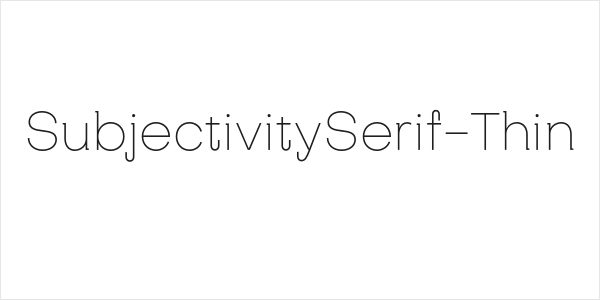 SubjectivitySerif-Thin Logo