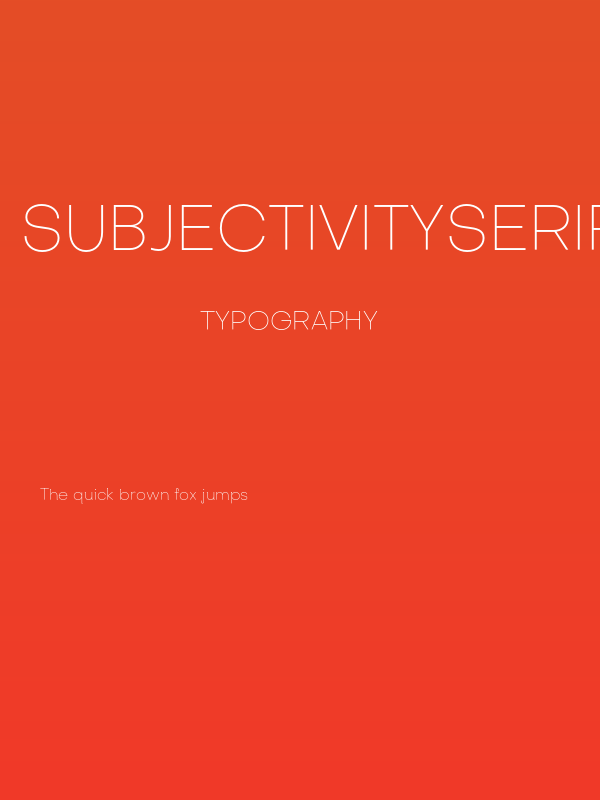 SubjectivitySerif-Thin Poster