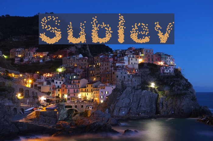 Sublev Font examples