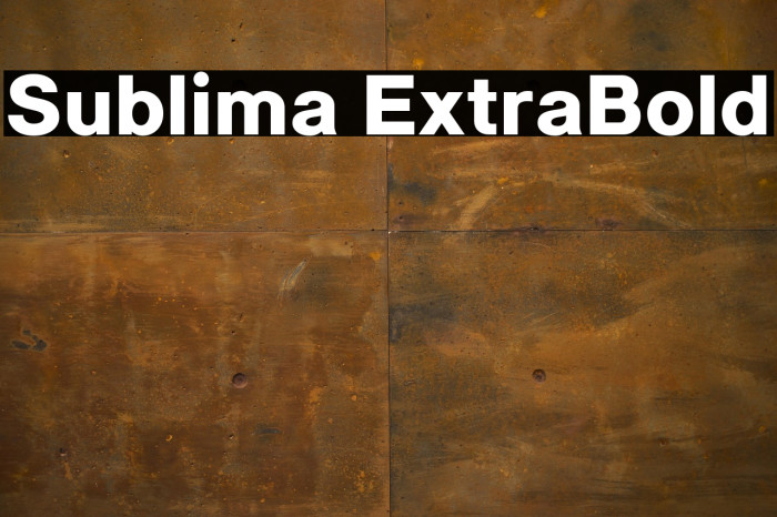 Sublima ExtraBold Example 1