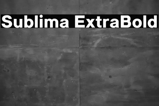 Sublima ExtraBold Font examples