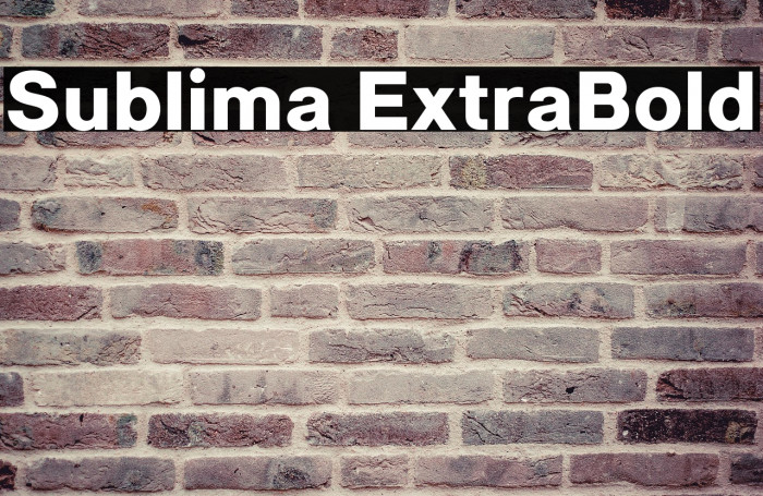 Sublima ExtraBold Example 2