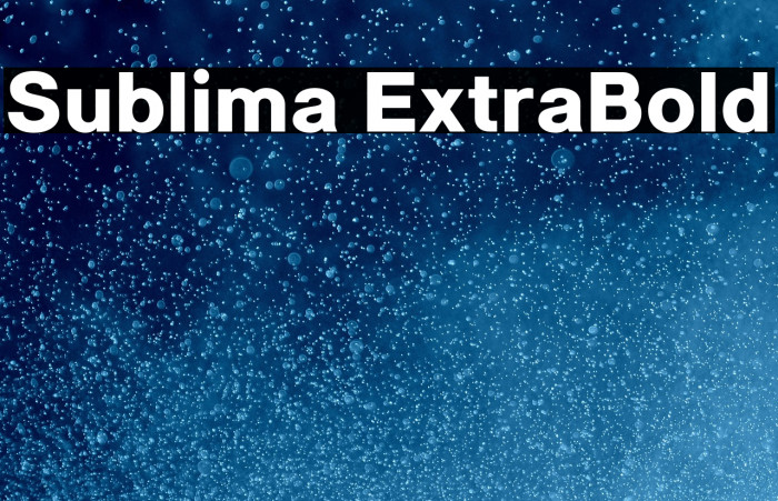 Sublima ExtraBold Example 3