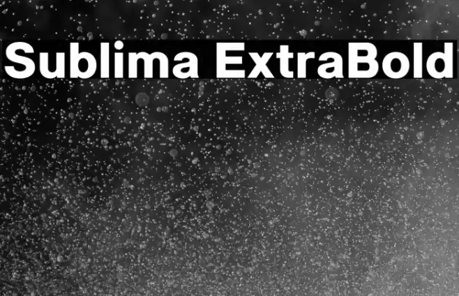 Sublima ExtraBold Font examples