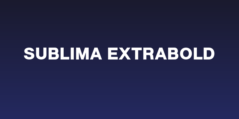 Sublima ExtraBold Social Header
