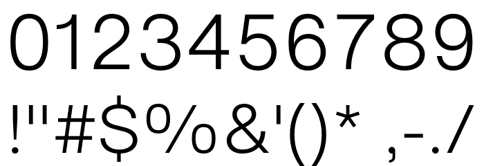 Sublima Light Font OTHER CHARS