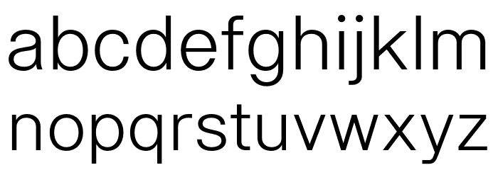 Sublima Light Font LOWERCASE