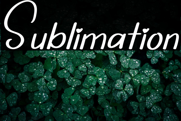 Sublimation Example 2