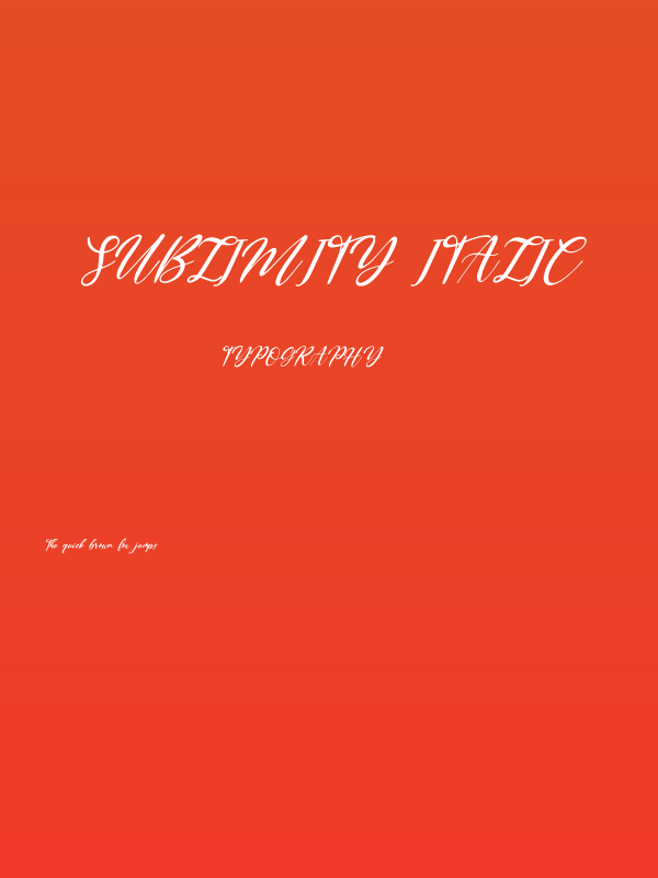 Sublimity Italic Poster