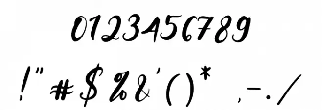 Sublimity Font OTHER CHARS