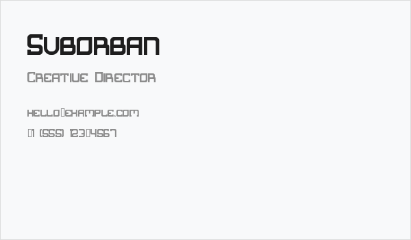 Suborban Business Card
