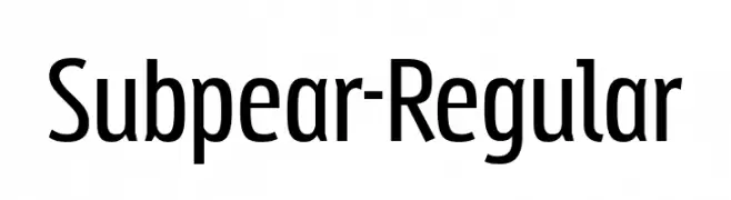 Subpear-Regular  Frei Schriftart Herunterladen