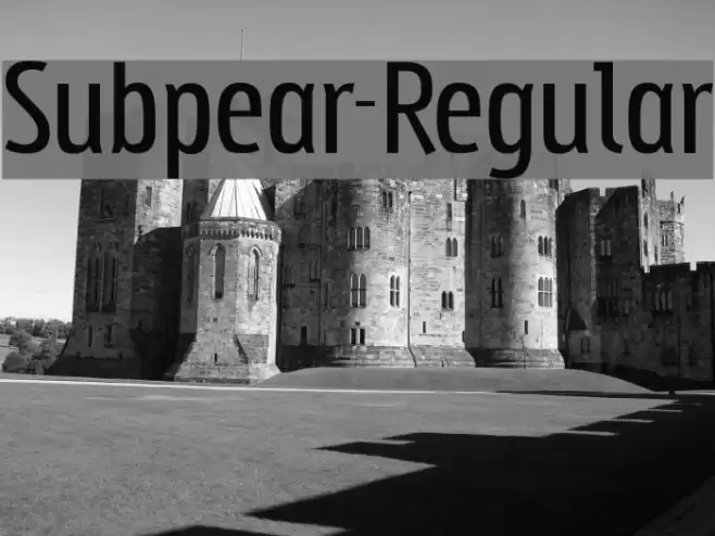 Subpear-Regular Font examples