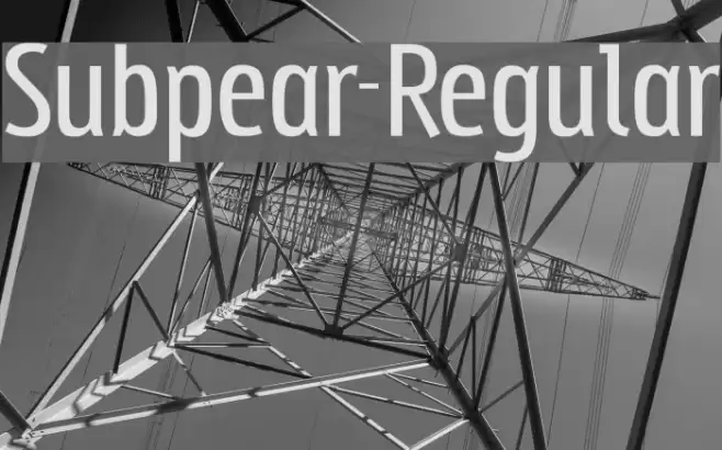 Subpear-Regular Font examples
