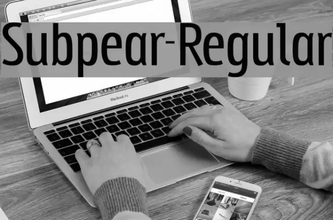 Subpear-Regular Font examples