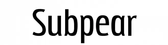 Subpear  Frei Schriftart Herunterladen