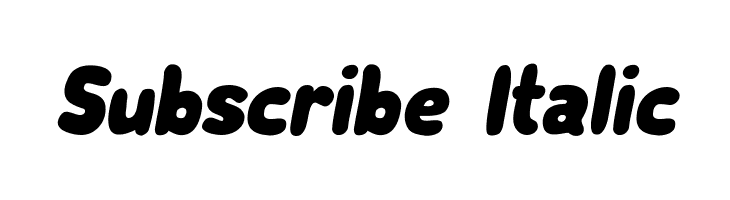Subscribe Italic  Free Fonts Download